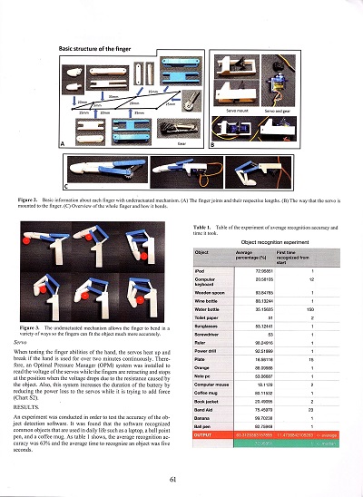 low cost electronic proshresis with object detection